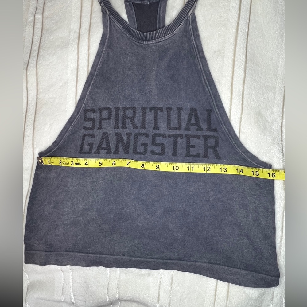 Spiritual Gangster Charcoal Gray Logo Racerback Tank - Picture 4 of 5